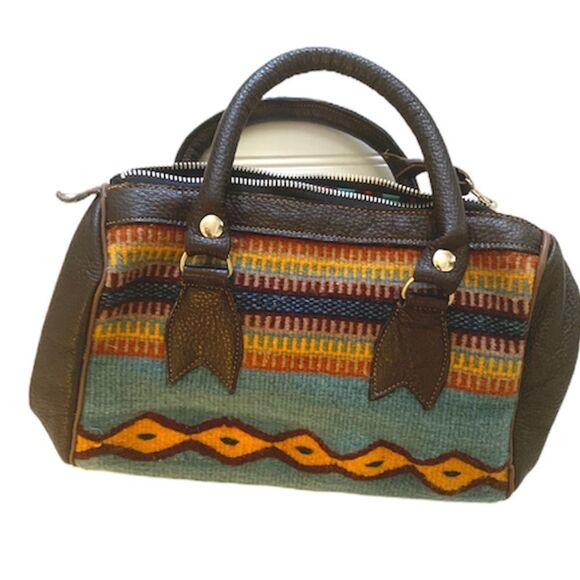 ILANO Designer Leather + Wool Boho Purse​